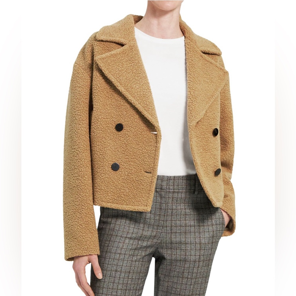 THEORY
FAUX FUR PEACOAT.TED